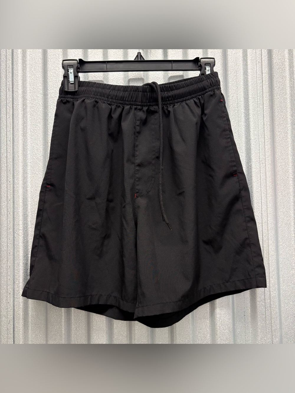 Men's SHEIN Black Elastic-Waist Shorts